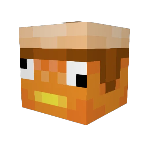 jrlecr Minecraft avatar head, 3D render