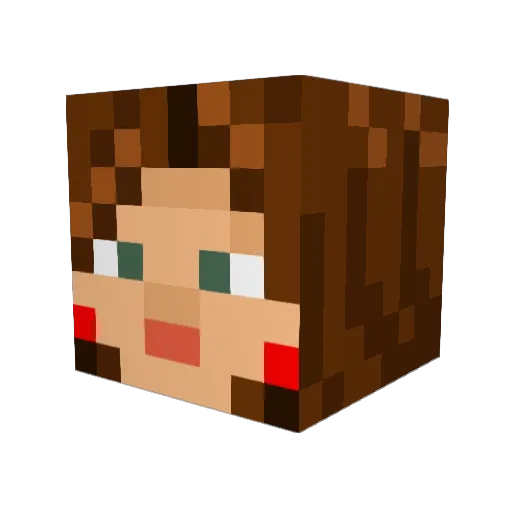 jrlondon Minecraft avatar head, 3D render