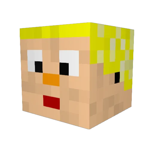 jrobrada Minecraft avatar head, 3D render