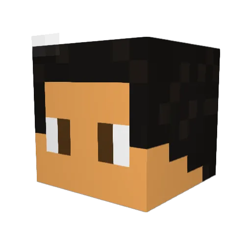 jrockayabie Minecraft avatar head, 3D render