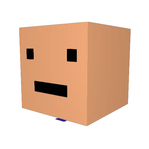 jrodking Minecraft avatar head, 3D render