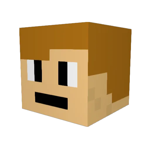 jrossiter Minecraft avatar head, 3D render