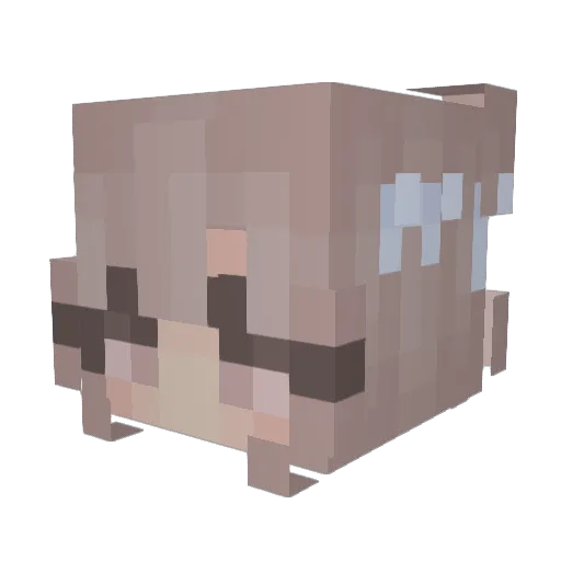 jrrosa Minecraft avatar head, 3D render