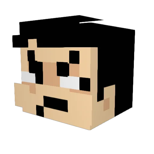 jrspacekid Minecraft avatar head, 3D render