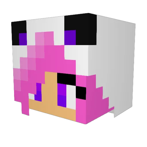 js1mplelv3 Minecraft avatar head, 3D render