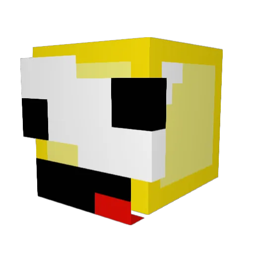 js342002 Minecraft avatar head, 3D render