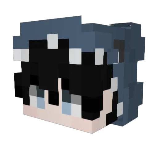 jsQuit Minecraft avatar head, 3D render