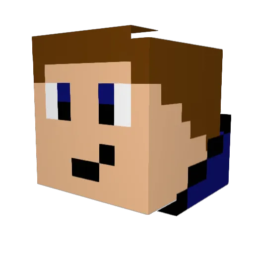 js_987 Minecraft avatar head, 3D render