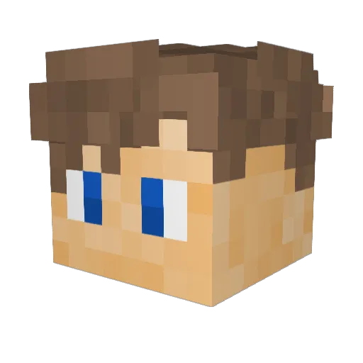 jsabater Minecraft avatar head, 3D render