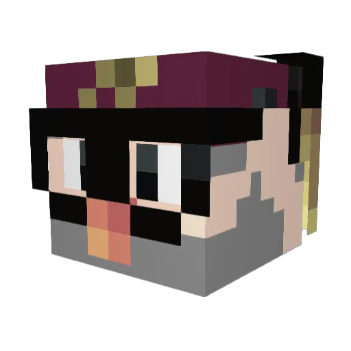 jsakole Minecraft avatar head, 3D render