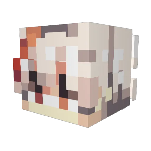 jsb_b_ Minecraft avatar head, 3D render