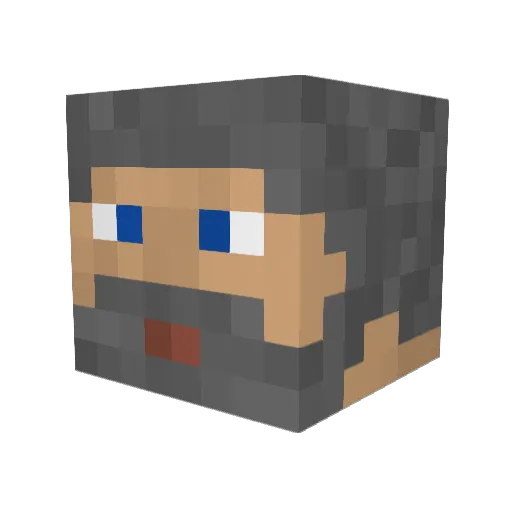 jsc69 Minecraft avatar head, 3D render
