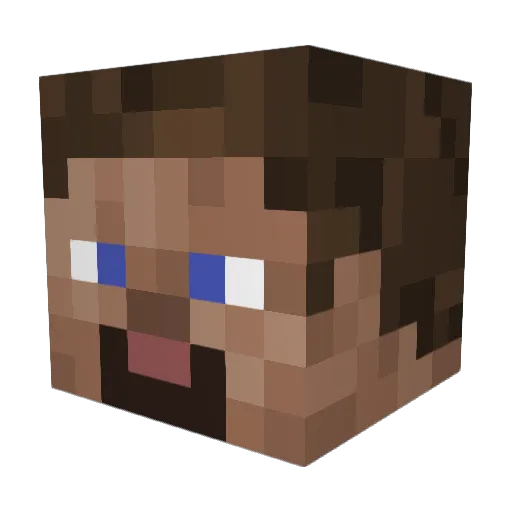 jscasual Minecraft avatar head, 3D render