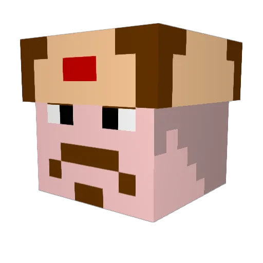 jschmidt05 Minecraft avatar head, 3D render