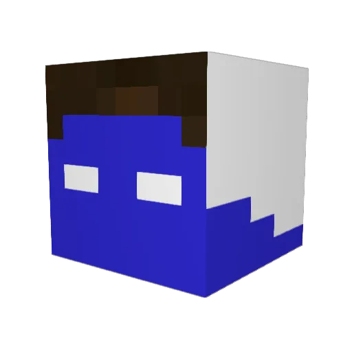 jsharkz Minecraft avatar head, 3D render