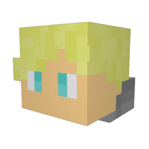 jsjdude Minecraft avatar head, 3D render