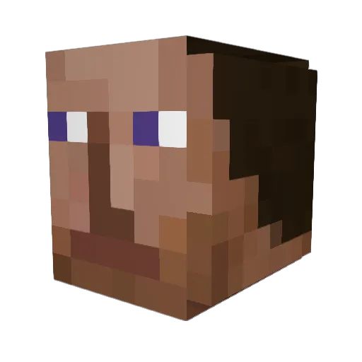 jsog Minecraft avatar head, 3D render
