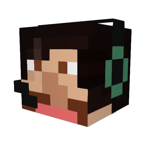 jsonkaa Minecraft avatar head, 3D render