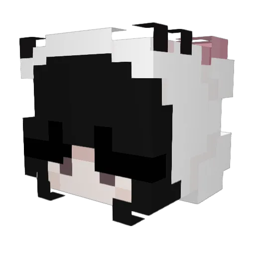 jsqe Minecraft avatar head, 3D render