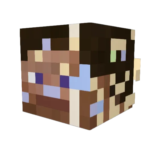 jsrod Minecraft avatar head, 3D render