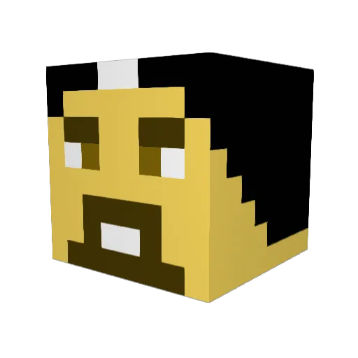 jsspace3 Minecraft avatar head, 3D render