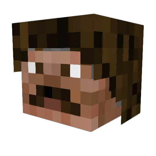 jstLx65 Minecraft avatar head, 3D render