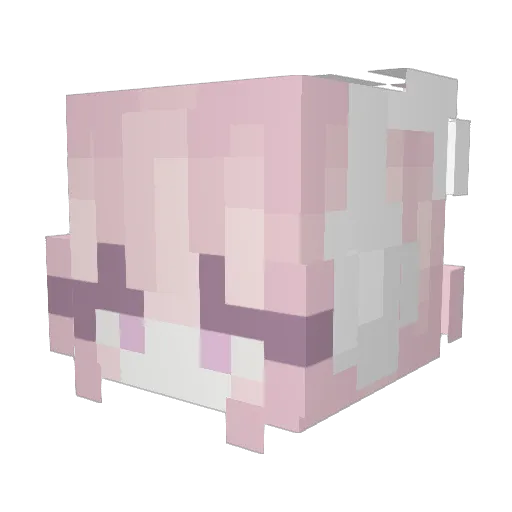 jsttghggg Minecraft avatar head, 3D render