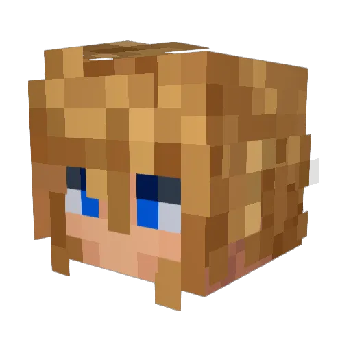 jsvy Minecraft avatar head, 3D render
