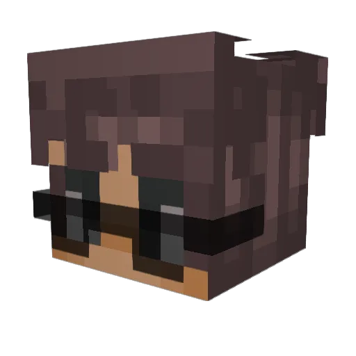 jt0w Minecraft avatar head, 3D render