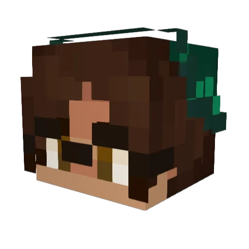 jt_hehe Minecraft avatar head, 3D render