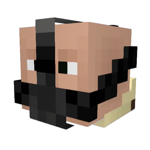 jtfcoolfish Minecraft avatar head, 3D render