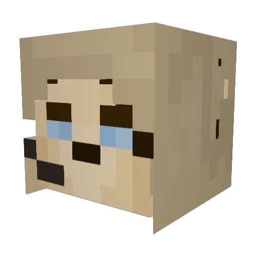 jtilk Minecraft avatar head, 3D render