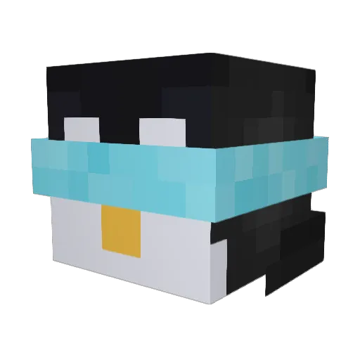 jtkblue Minecraft avatar head, 3D render