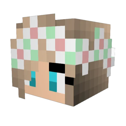 ju424dy Minecraft avatar head, 3D render