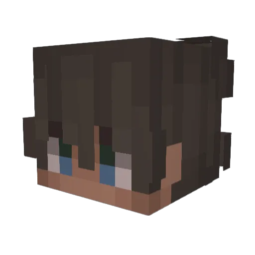 ju57in Minecraft avatar head, 3D render