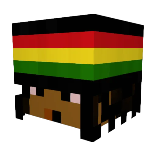 ju9stin Minecraft avatar head, 3D render