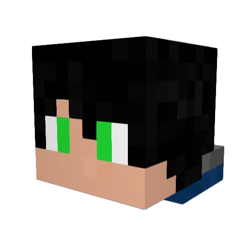 juBILAU Minecraft avatar head, 3D render