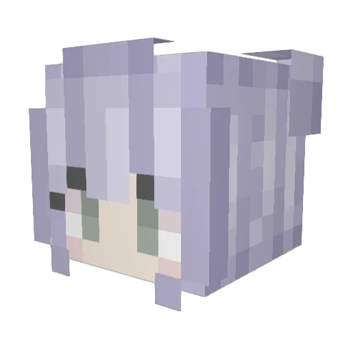 juE_776 Minecraft avatar head, 3D render