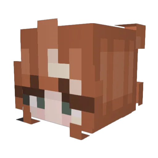 ju_jiu04 Minecraft avatar head, 3D render