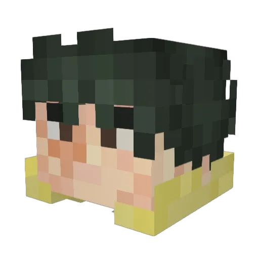 ju_li_us Minecraft avatar head, 3D render