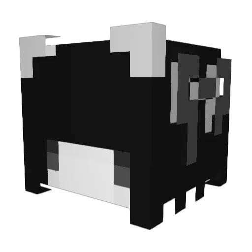 ju_ming Minecraft avatar head, 3D render