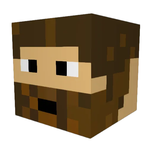 juakiin Minecraft avatar head, 3D render