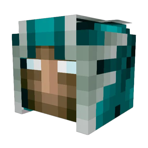 juan9907 Minecraft avatar head, 3D render