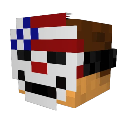 juanbaita Minecraft avatar head, 3D render