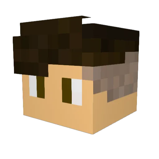 juancmrtnz Minecraft avatar head, 3D render