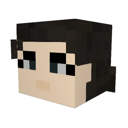 juanjotrombon Minecraft avatar head, 3D render