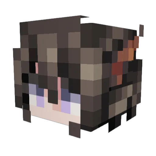 juanke Minecraft avatar head, 3D render