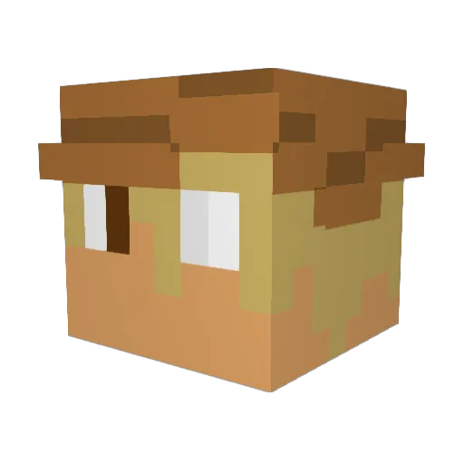 juanperu Minecraft avatar head, 3D render
