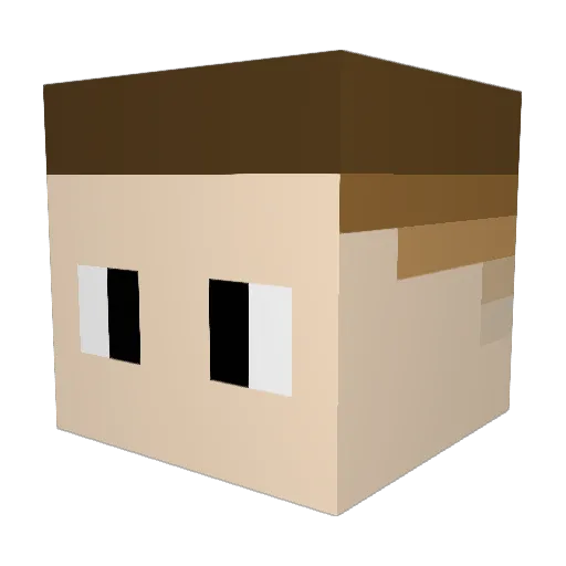 juaumxinn Minecraft avatar head, 3D render