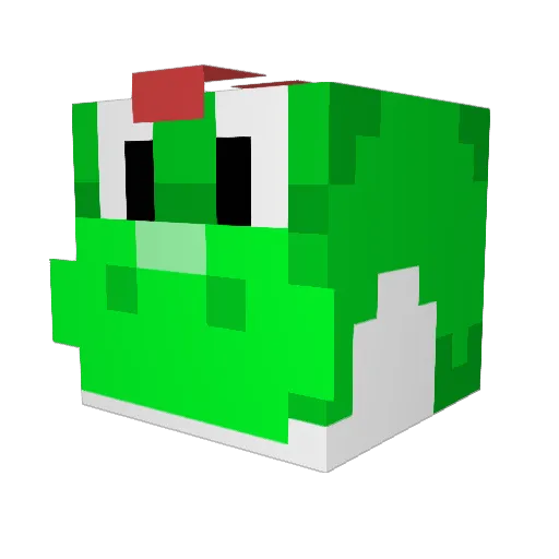 juawn Minecraft avatar head, 3D render